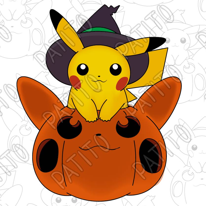 10 PIKACHU ANIME HALLOWEN CALABAZA