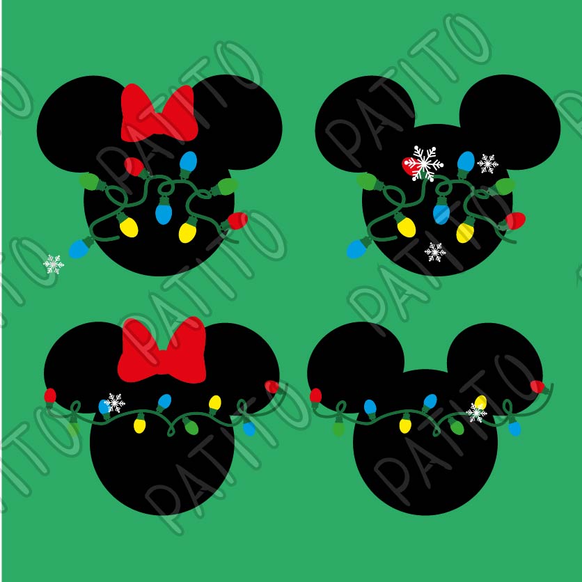 123 MICKEY AND MINNIE VECTOR NAVIDAD