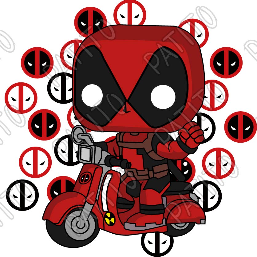 12 G DEADPOOL MOTOCICLETA