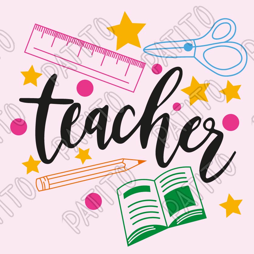 12 teacher vector school