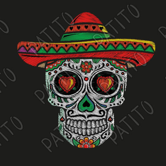 13 CALAVERA ESTILO BORDADO