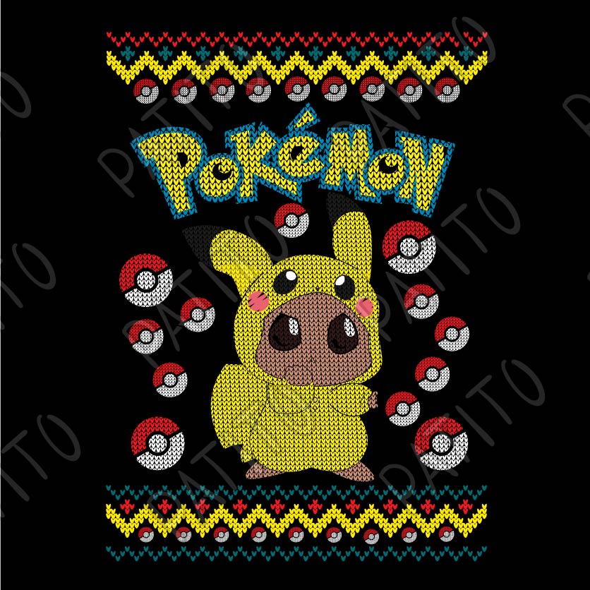 147 PIKACHU POKEMON UGLY NAVIDAD