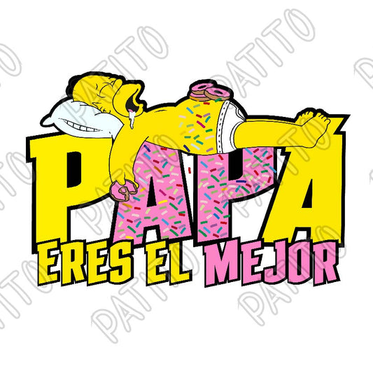 15 HOMERO ERES EL MEJOR, DIA DEL PADRE DONAS CHISPAS CHOCOLATE