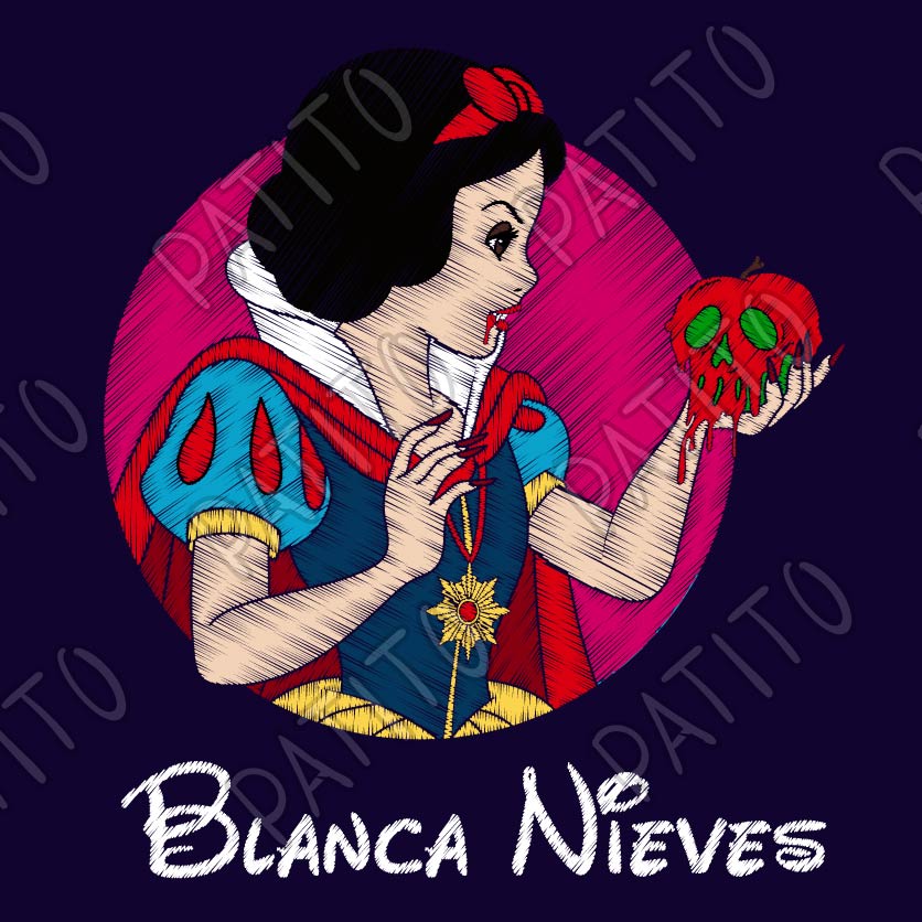 17 BLANCA NIEVES DISFRAZ HALLOWEEN BORDADO