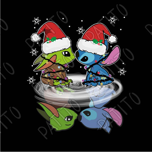 195 STITCH BABY JODA VECTOR NAVIDAD