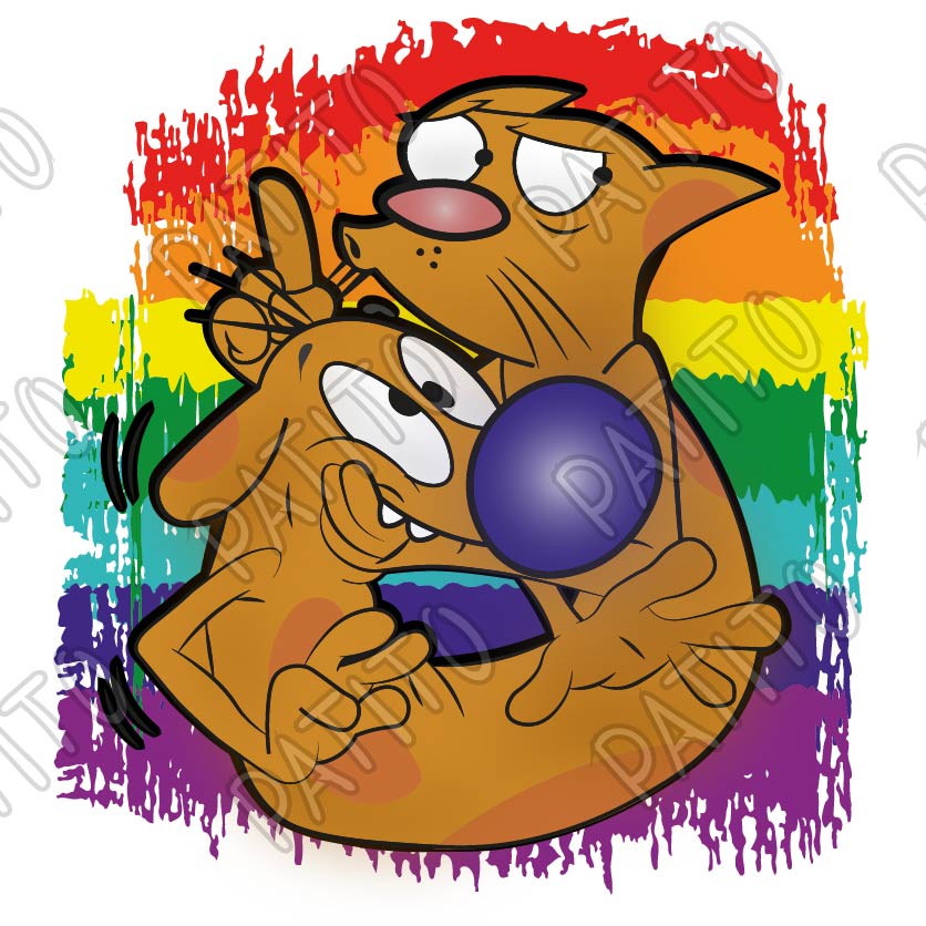 19 CATDOG VECTOR COLORES PERRO GATO