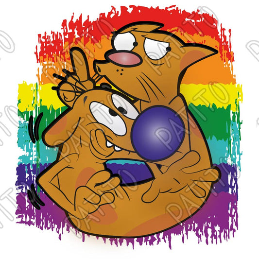 19 CATDOG VECTOR COLORES PERRO GATO