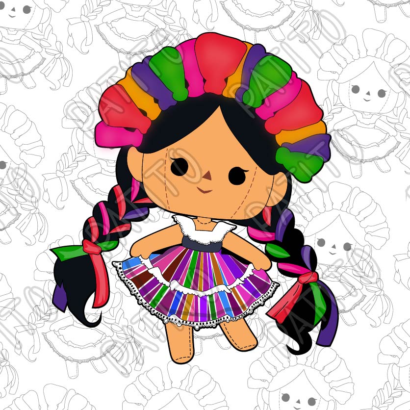 25 MUÑECA MEXICANA FUNKO COLORIDA