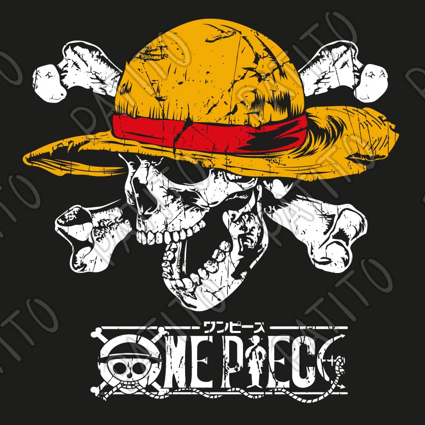 29 CALAVERA DESGASTADA ONE PIECE