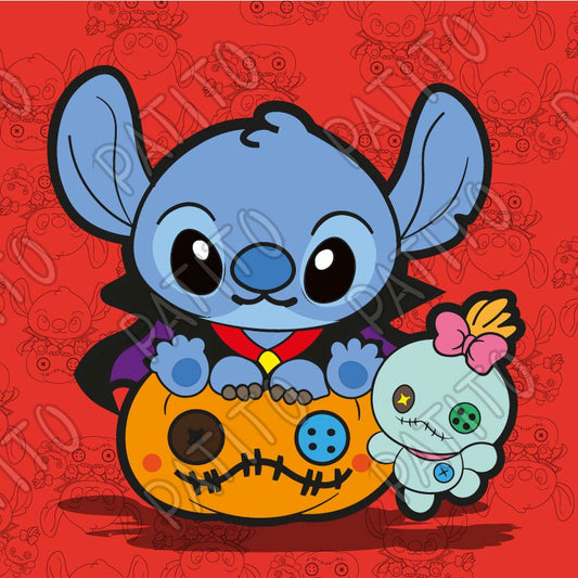 2 STICH CALAVAZA DRACULA HALLOWEEN