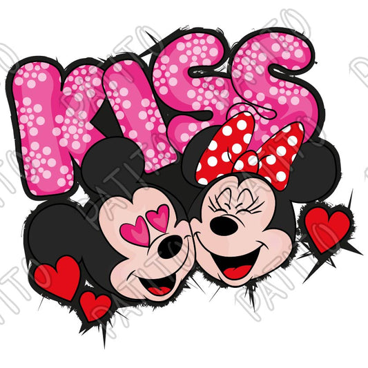 32 kiss mickey and minnie