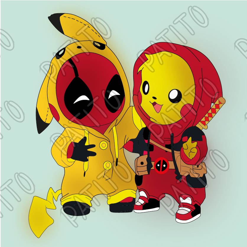 35 deadpool pikachu fusion