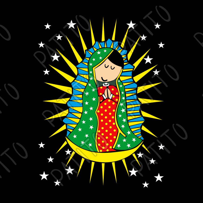 39 VIRGEN DE GUADALUPE VECTOR DIBUJO COLORES