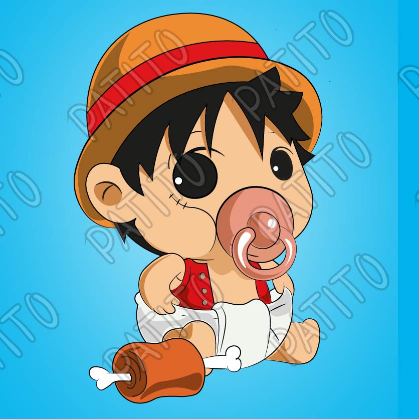 3 baby luffy one piece