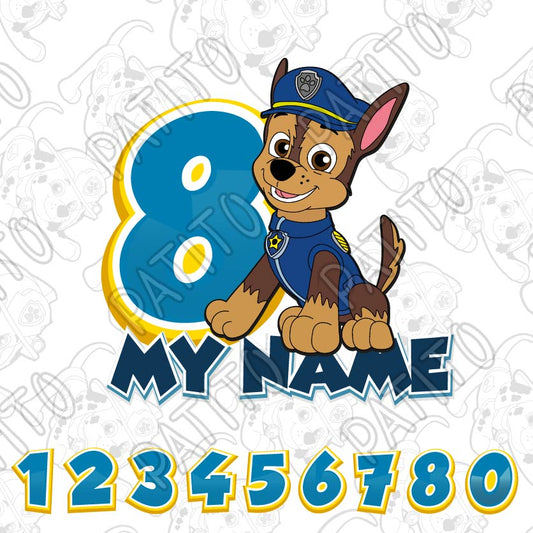 41 PLAYERA CUMPLEAÑOS PAW PATROL BLUE