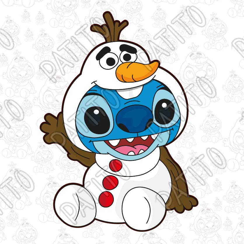 43 STITCH DISFRAZ OLAF FROZEN VECTOR DISNEY