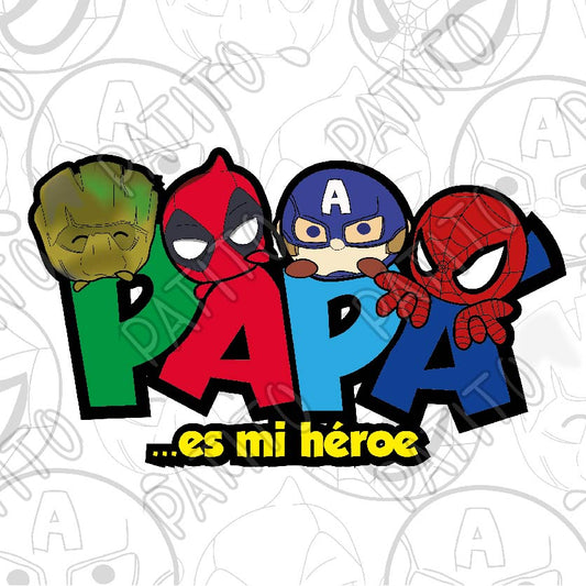 44 PAPA MI HEROE LOGO