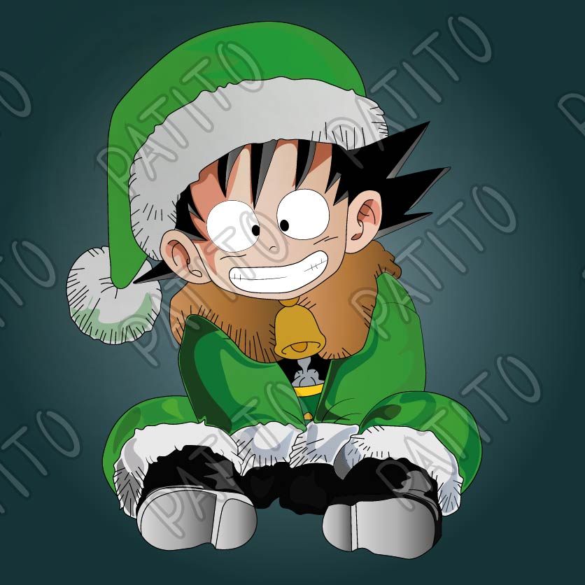 49 goku navideño verde