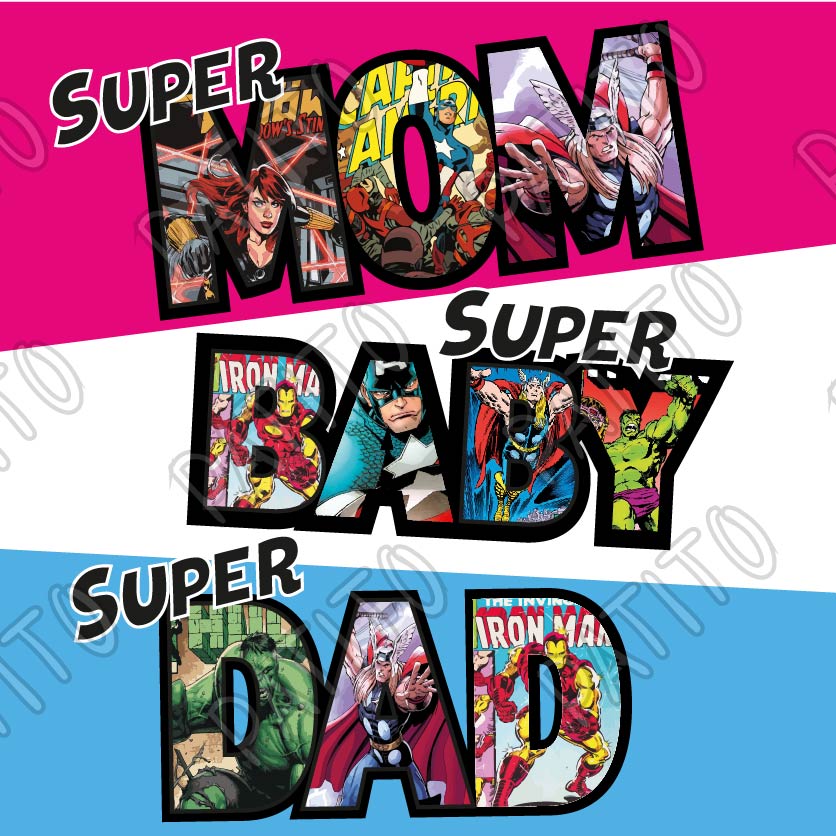 56 super mom, baby, dad heroes