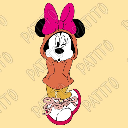 58 minnie abrico con capucha