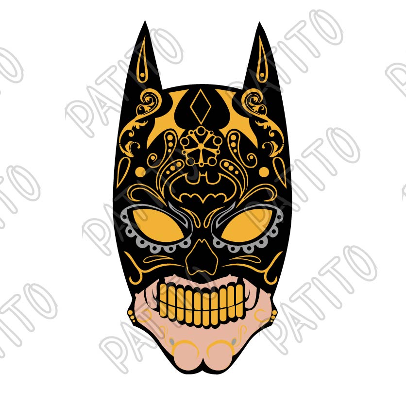 58 BATMAN CALAVERA ROSTRO DIA DE MUERTOS