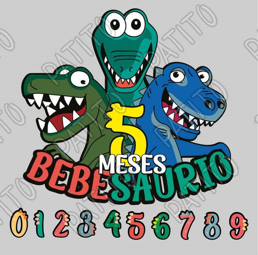 5 DINOSAURIO PAÑALERO CUPLEAÑOS