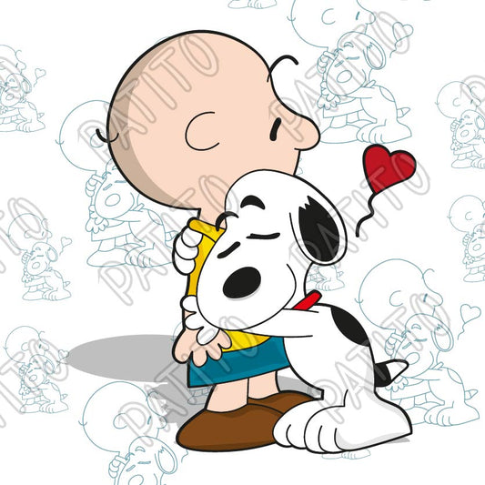 87 SNOOPY AND CHARLIE BROWN ABRAZO AMOR AMISTAD