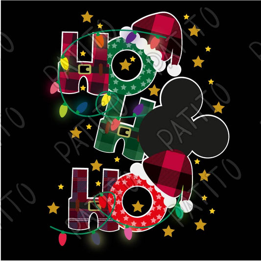 88 HO HO HO MICKEY MOUSE NAVIDAD VECTOR ESTRELLAS