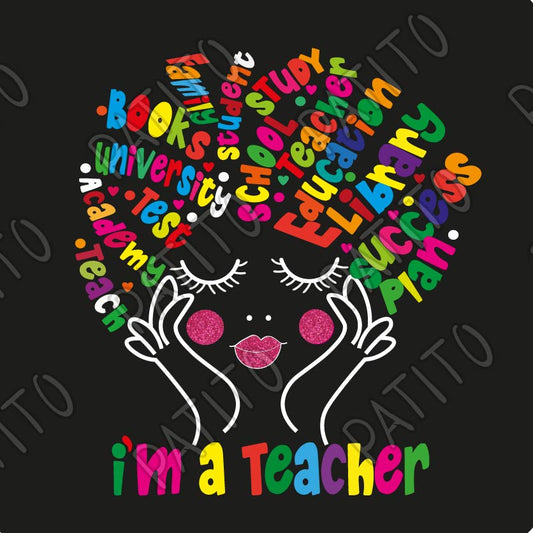 98 TEACHER LETRAS PLAYERA MUJER AMOR MAESTRA