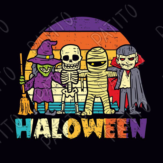 9 PERSONAJES HALLOWEEN COLORIDO